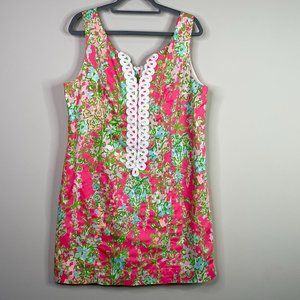 Lilly Pulitzer Cathy Shift Dress in Flamingo Pink Women's Size 16